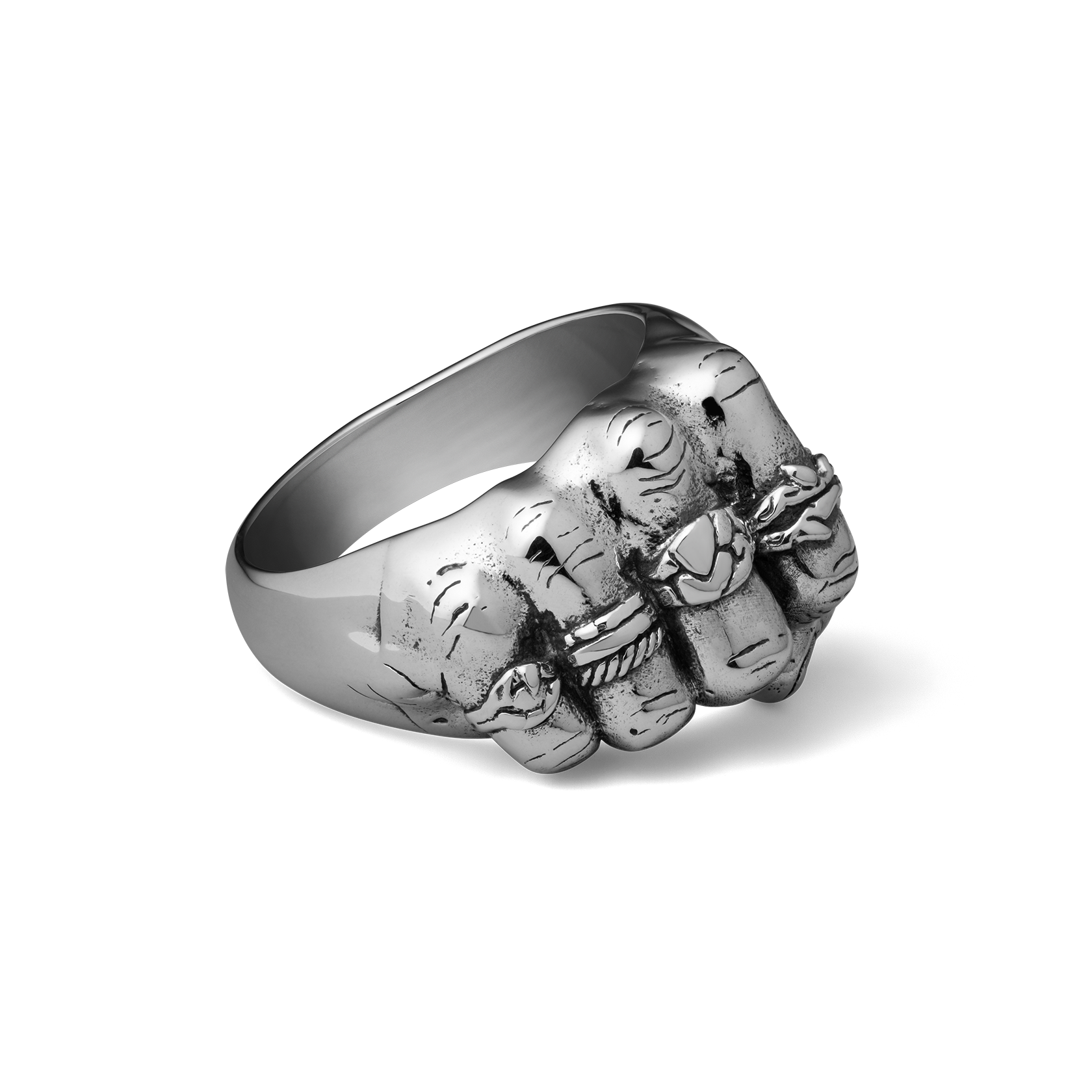 The Southpaw handcrafted sterling silver ring