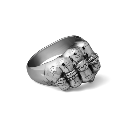 The Southpaw handcrafted sterling silver ring