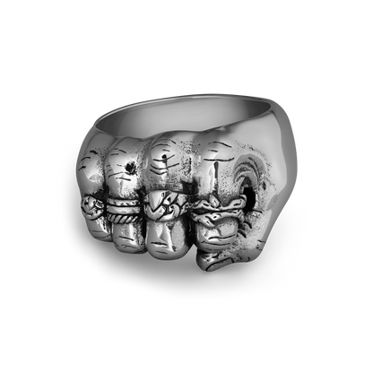 The Southpaw handcrafted sterling silver ring