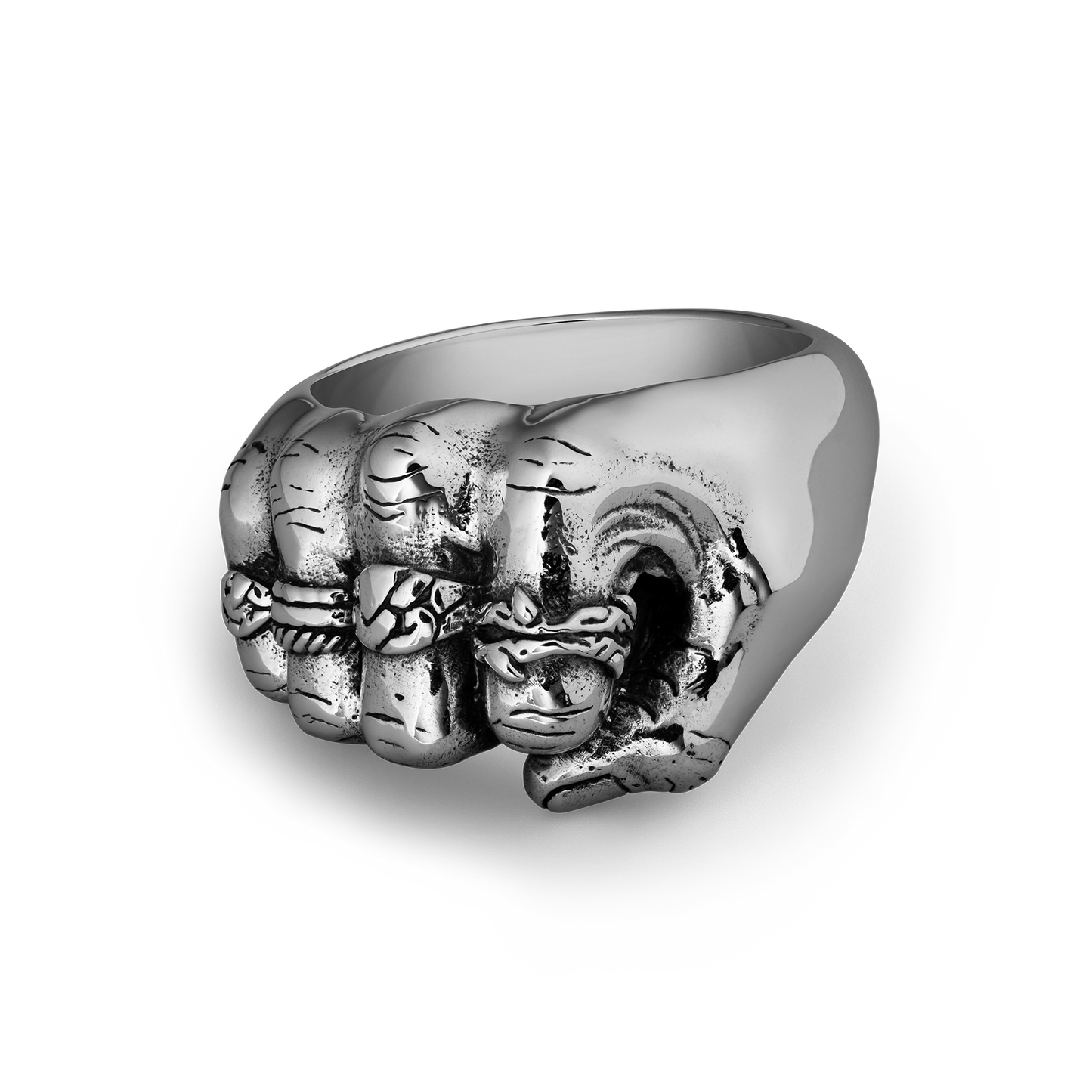 The Southpaw handcrafted sterling silver ring