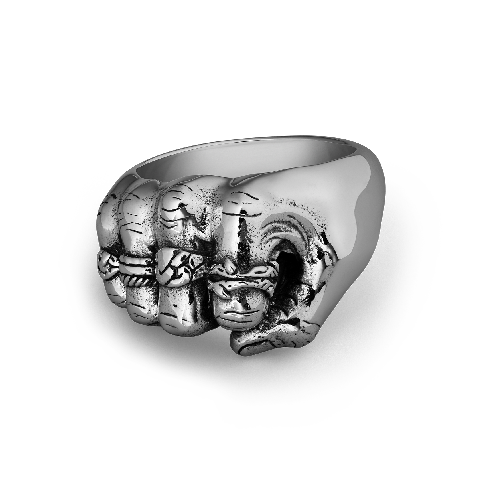 The Southpaw handcrafted sterling silver ring