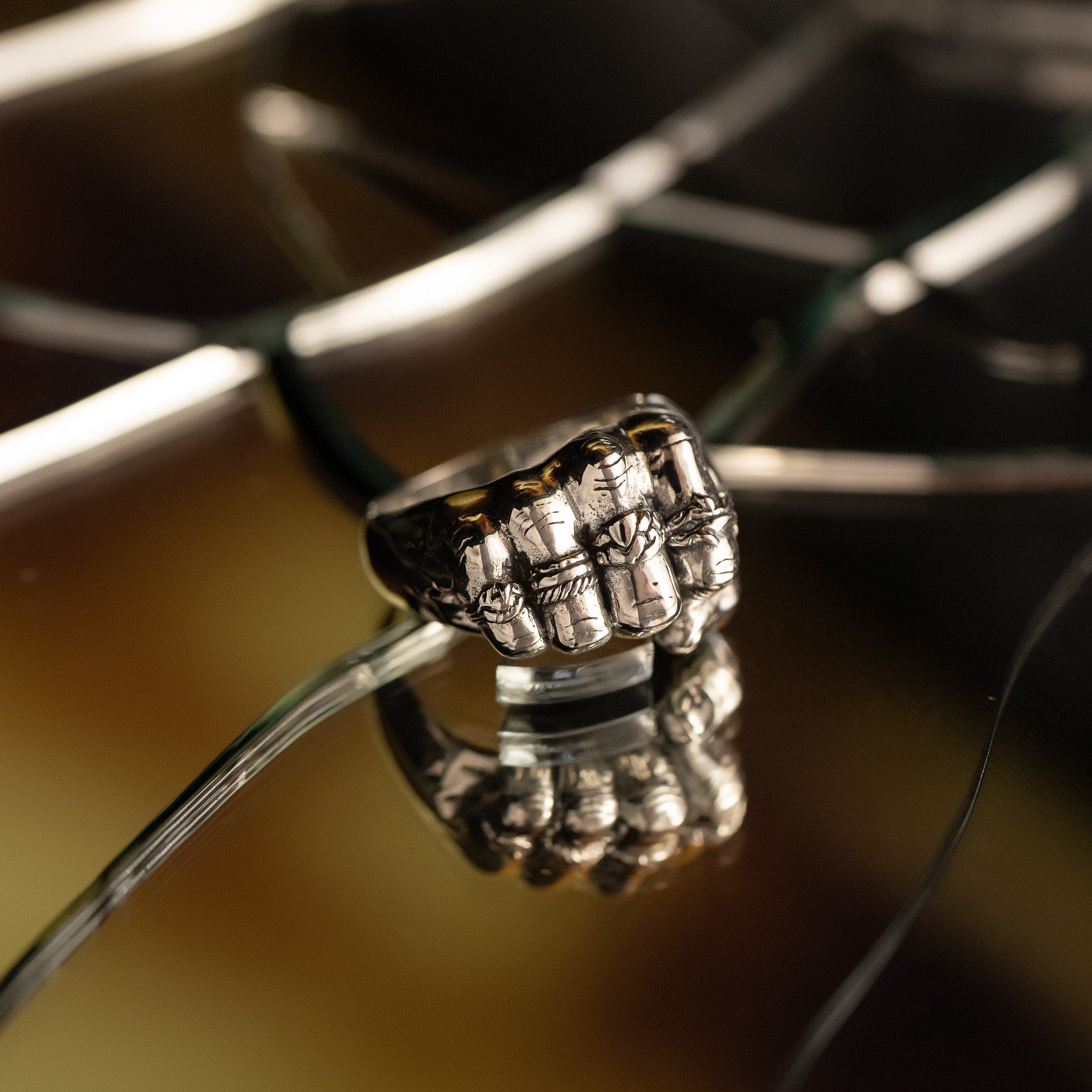 The Southpaw handcrafted sterling silver ring