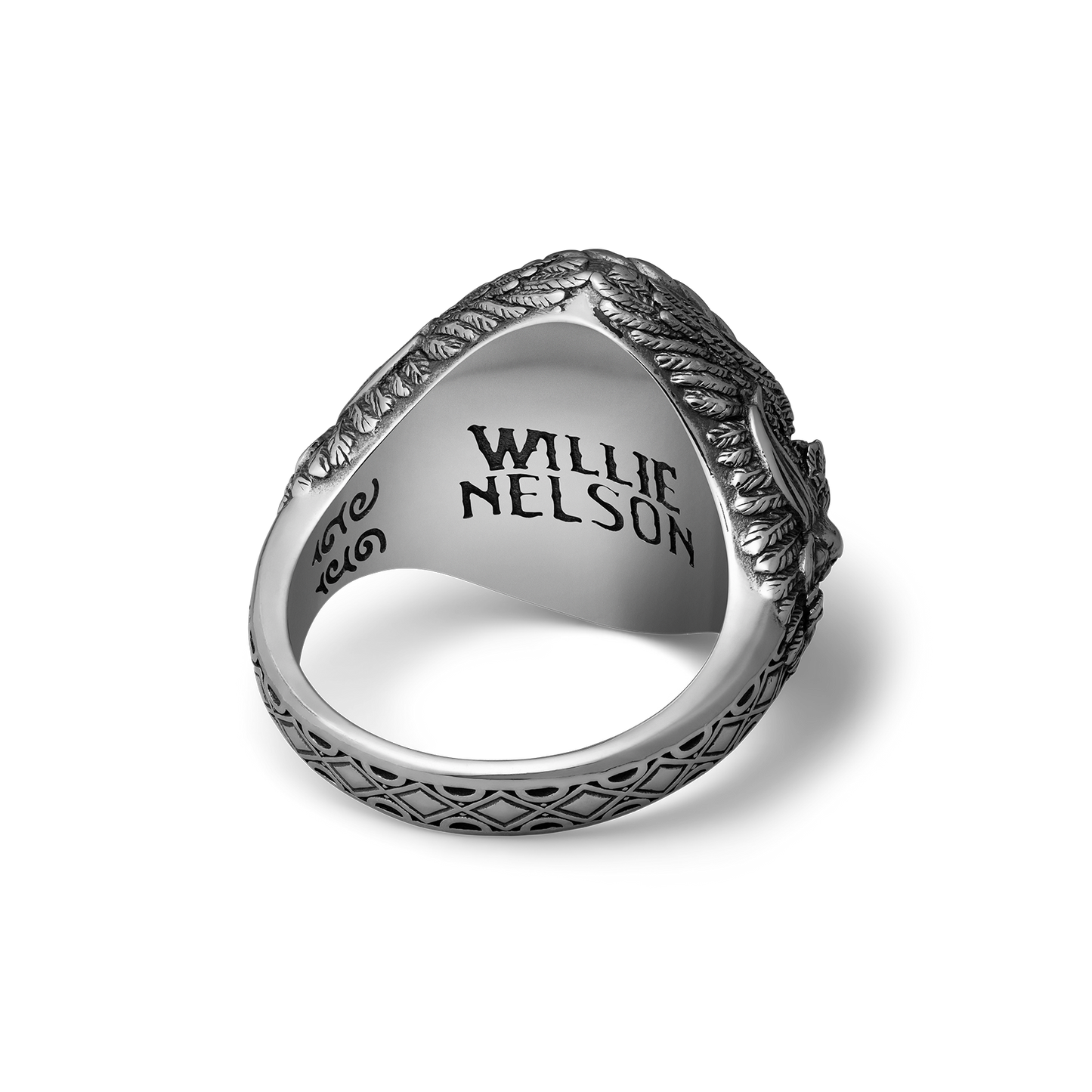 sterling silver oval onyx star signet ring for men willie nelson collaboration 