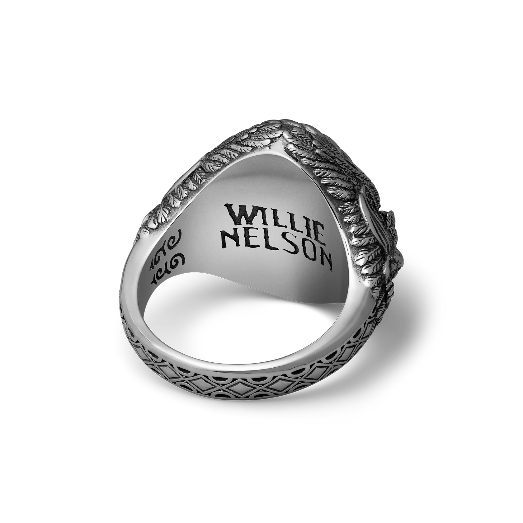 sterling silver oval onyx star signet ring for men willie nelson collaboration 