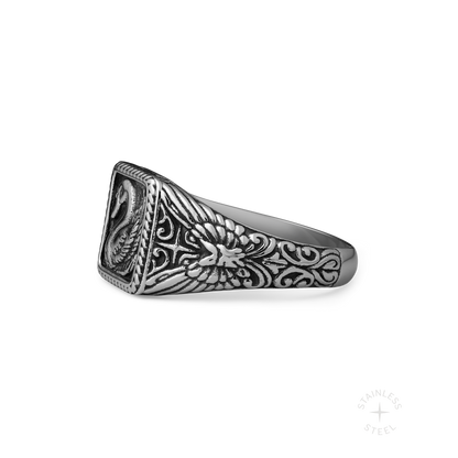 Swan Song stainless steel ring - off figure