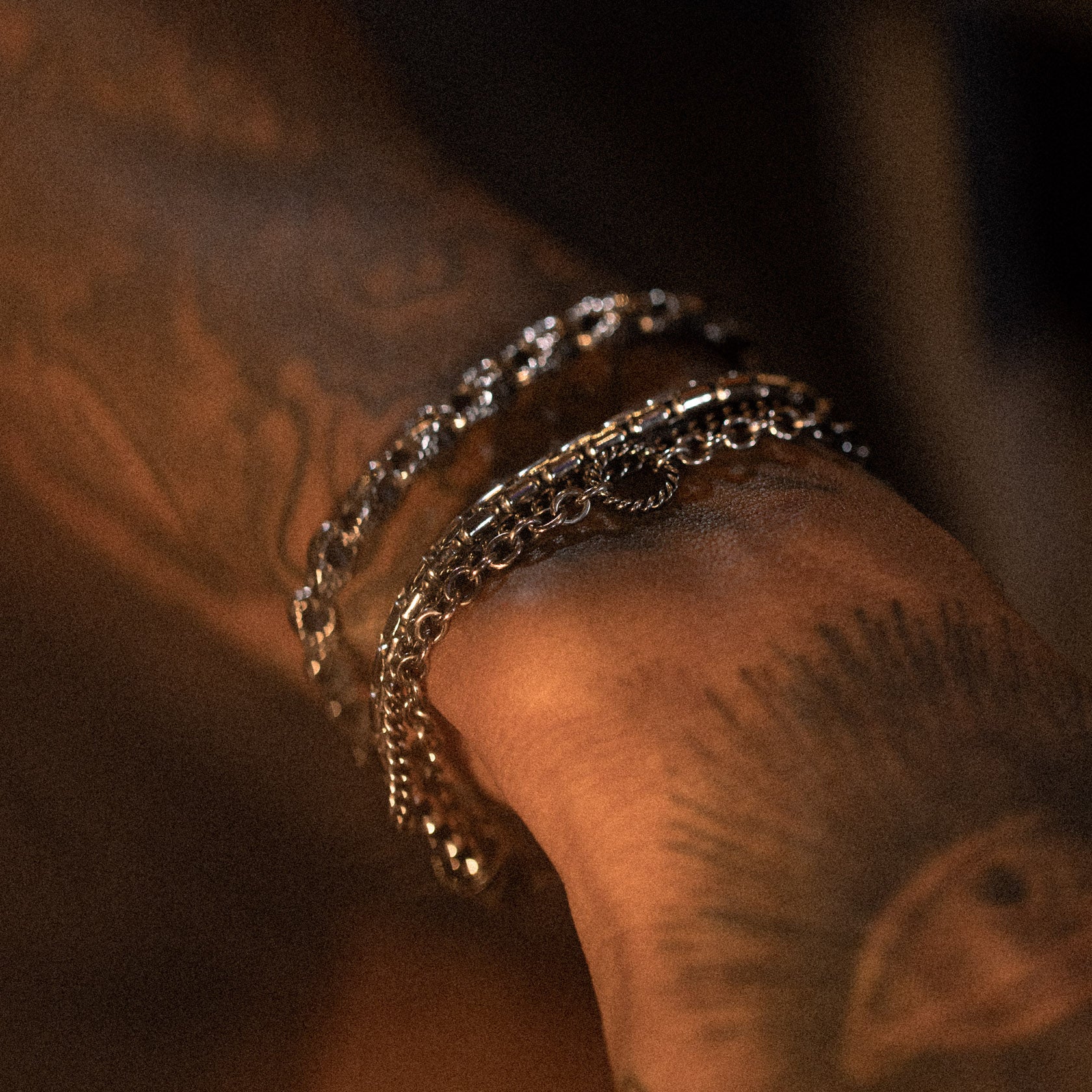 Vanguard stainless steel mixed chain bracelet