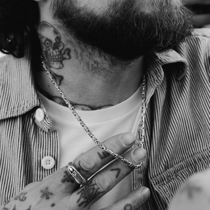 tempest twisted silver chain necklace for men