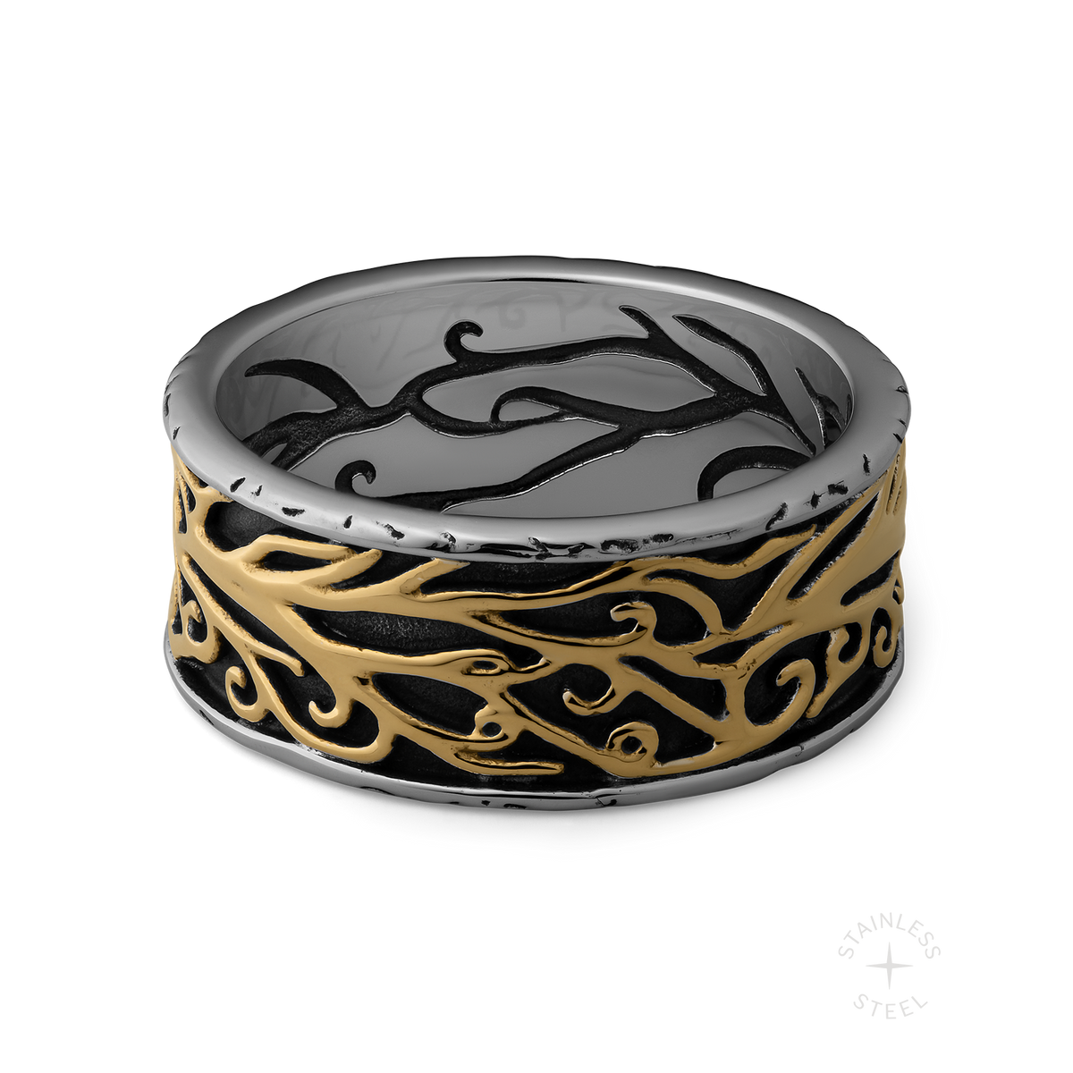 Torrent stainless steel ring - off figure