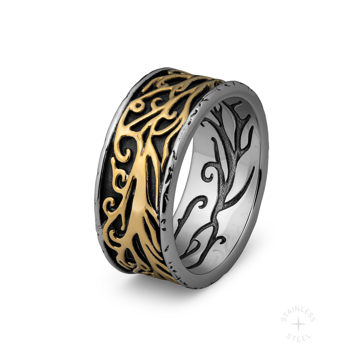 Torrent stainless steel ring - off figure