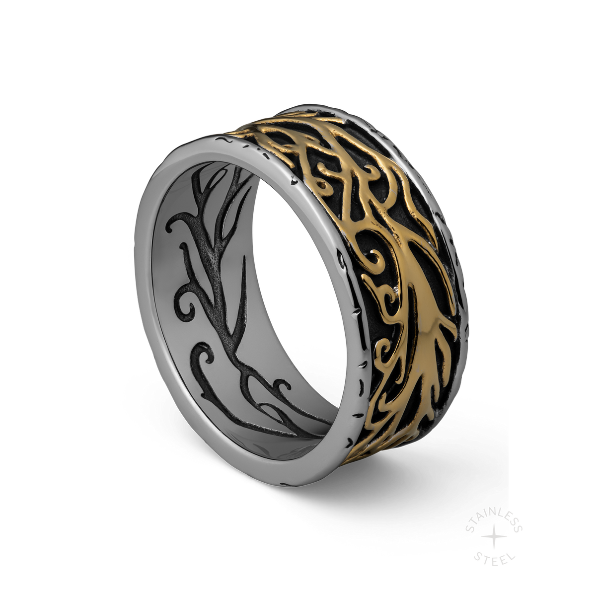 Torrent stainless steel ring - off figure