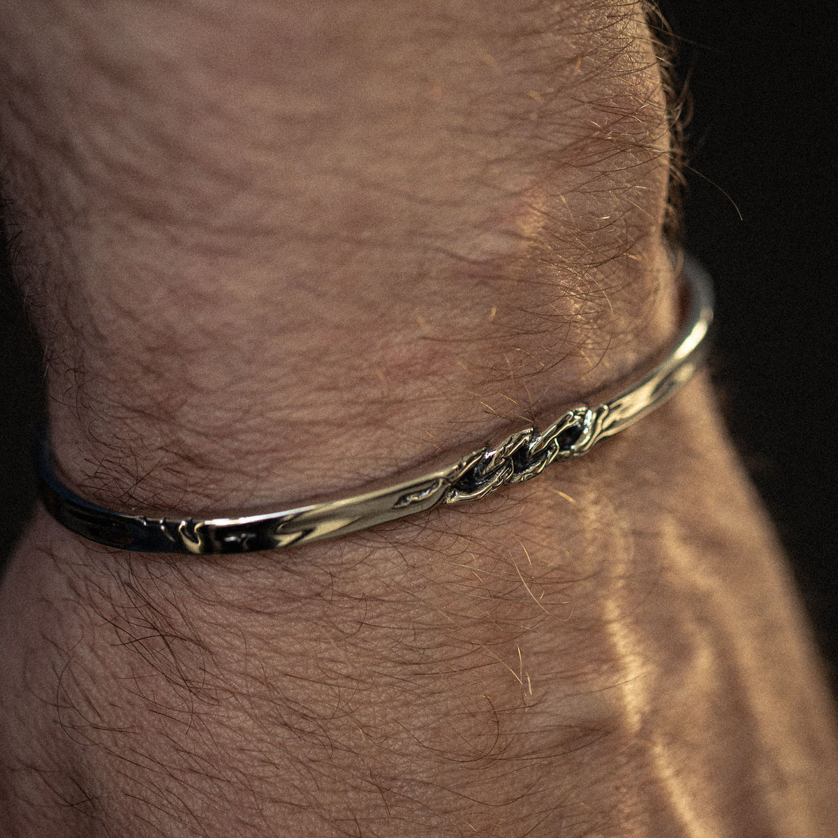 Twist My Arm stainless steel bracelet - on figure