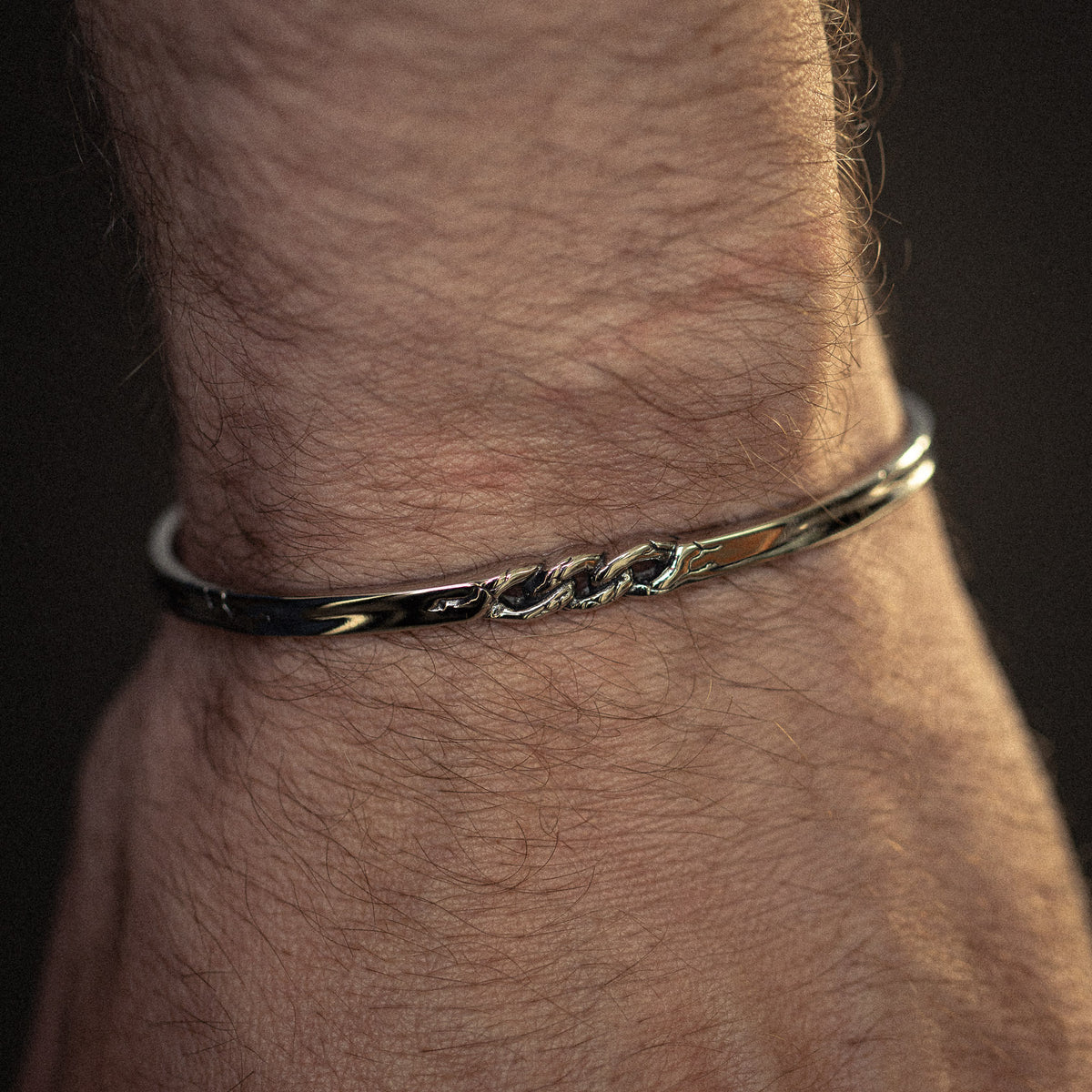 Twist My Arm stainless steel bracelet - on figure