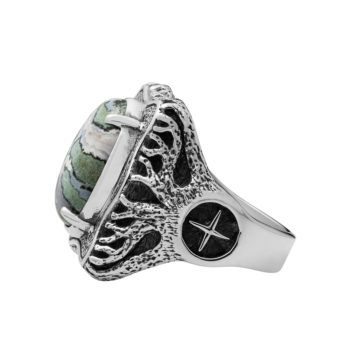 Underworld Ring for Men with Grey Jasper – Clocks and Colours Underworld Ring for Men with Grey Jasper – Clocks and Colours