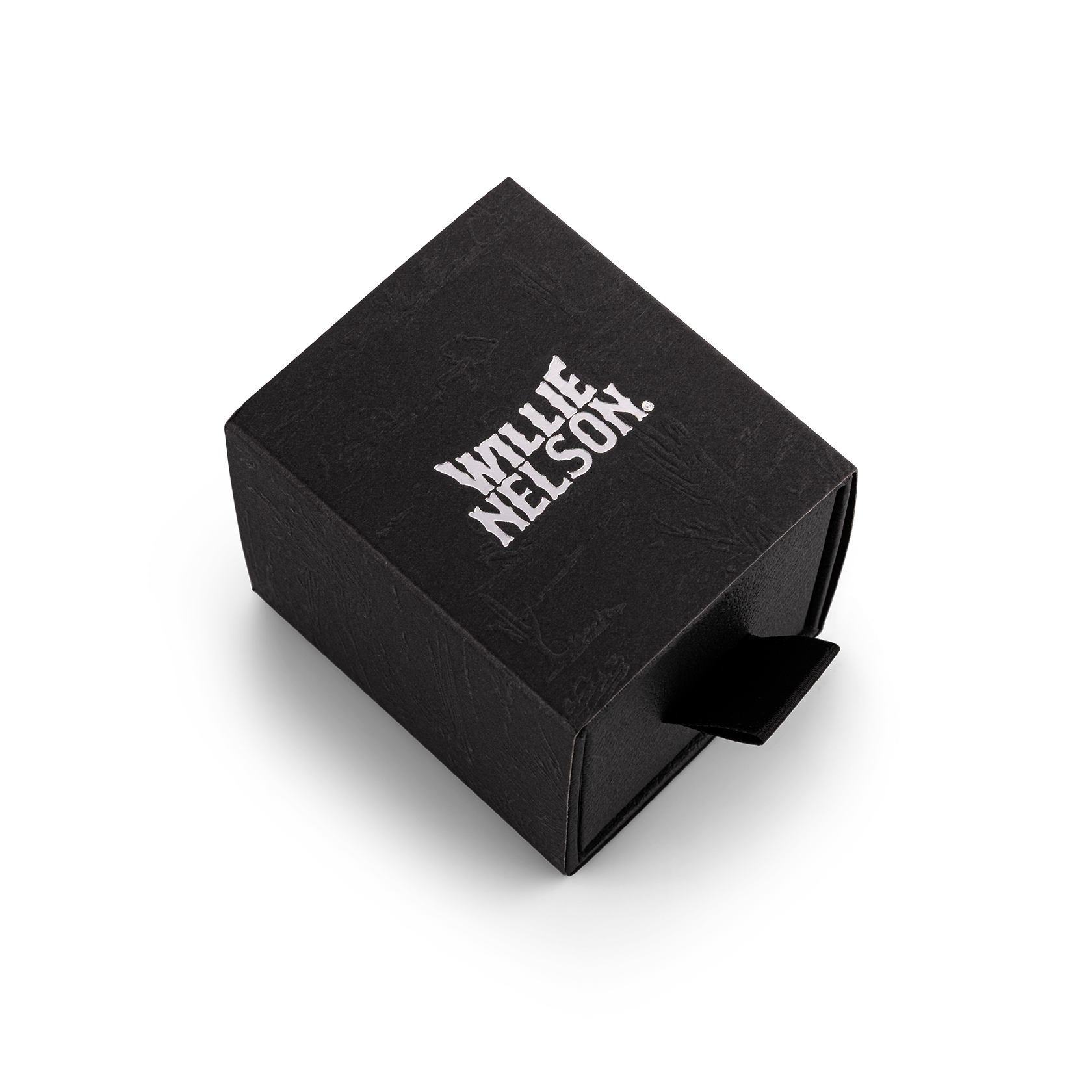 Stardust x Willie Nelson Sterling Silver with black onyx and sterling silver star and engraved wings signet statement stone ring for men box