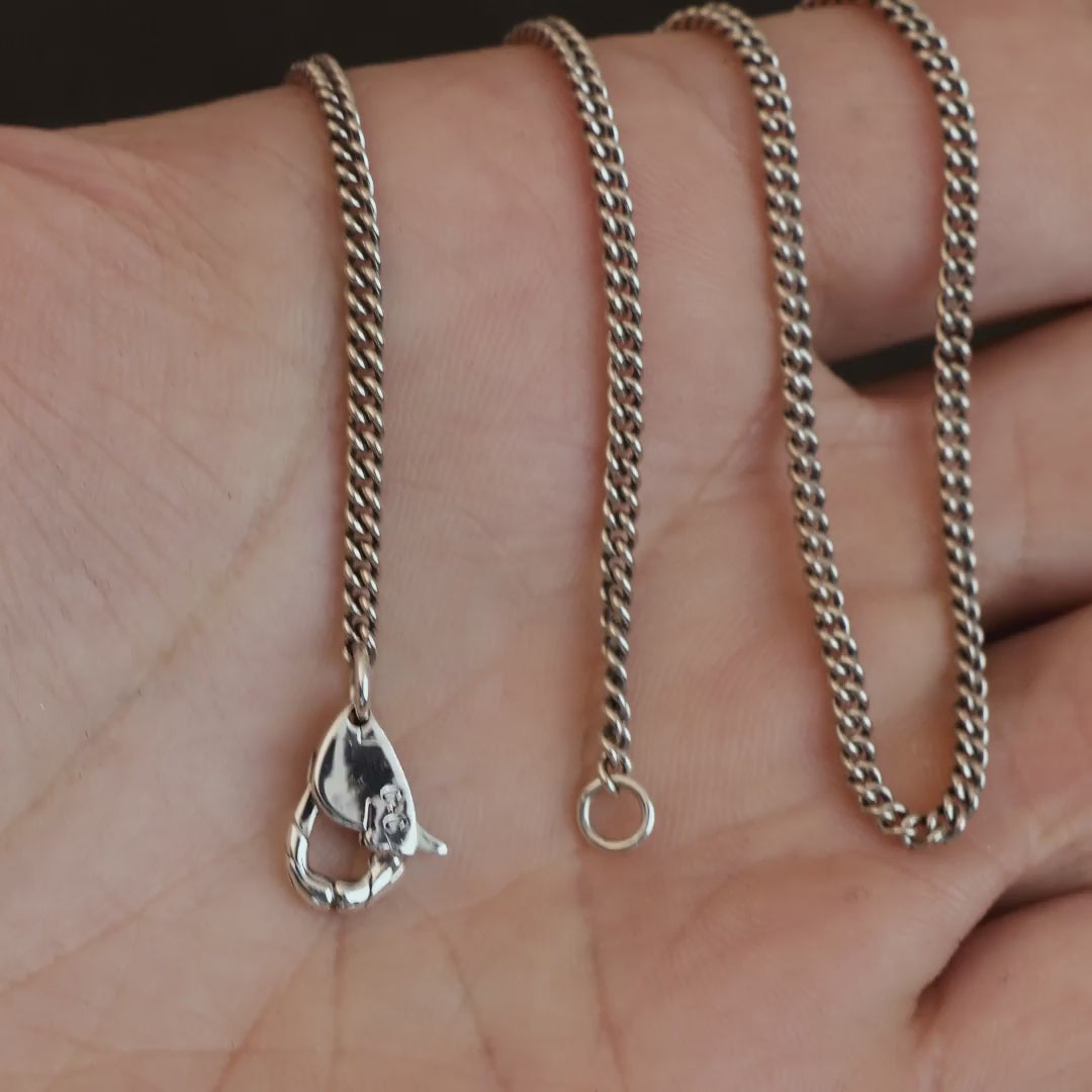 Curb Chain: Men's Curb Chain Necklace in Sterling Silver – Clocks