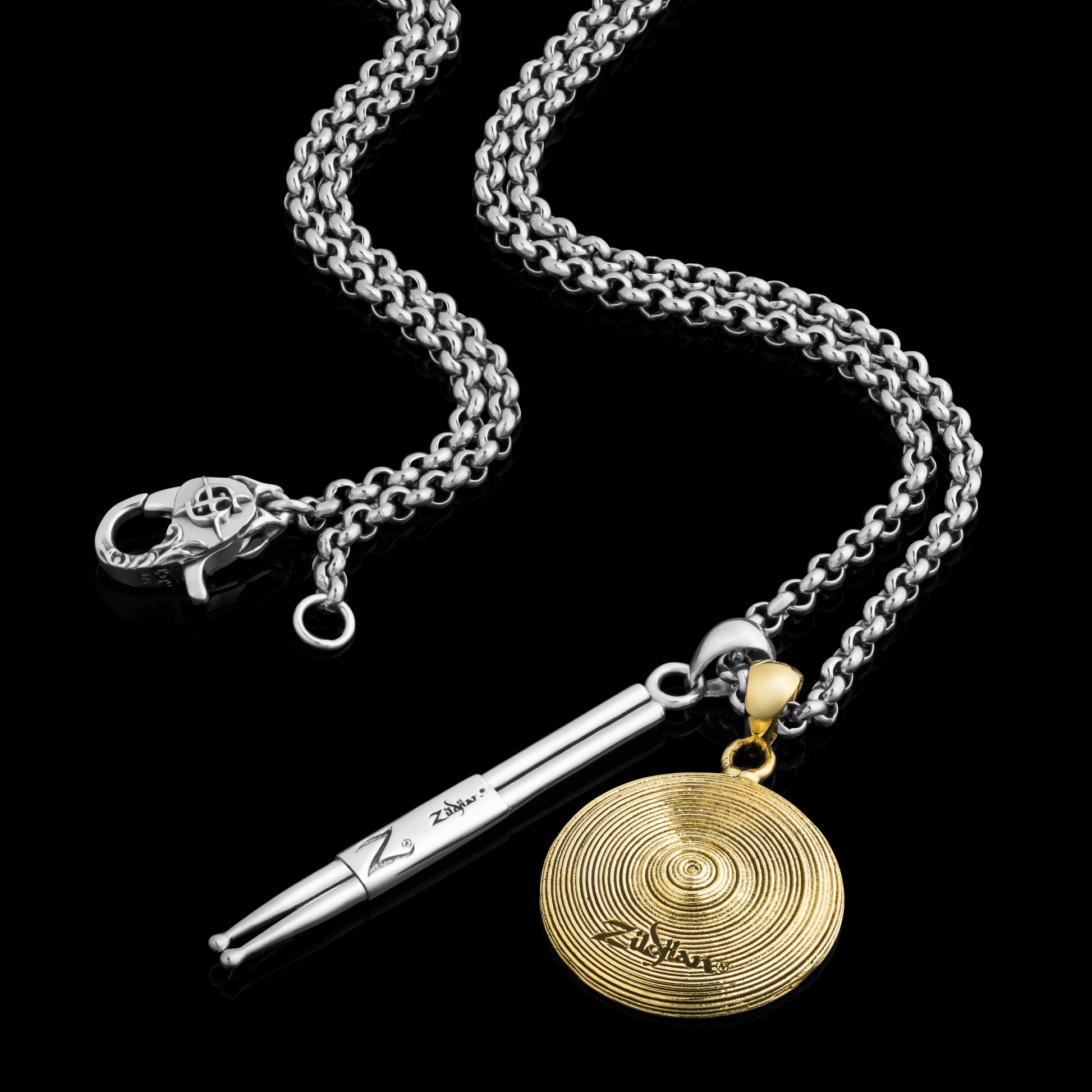 Key x Zildjian Handcrafted Sterling Silver Men's Pendant with Brass  Details – Clocks and Colours