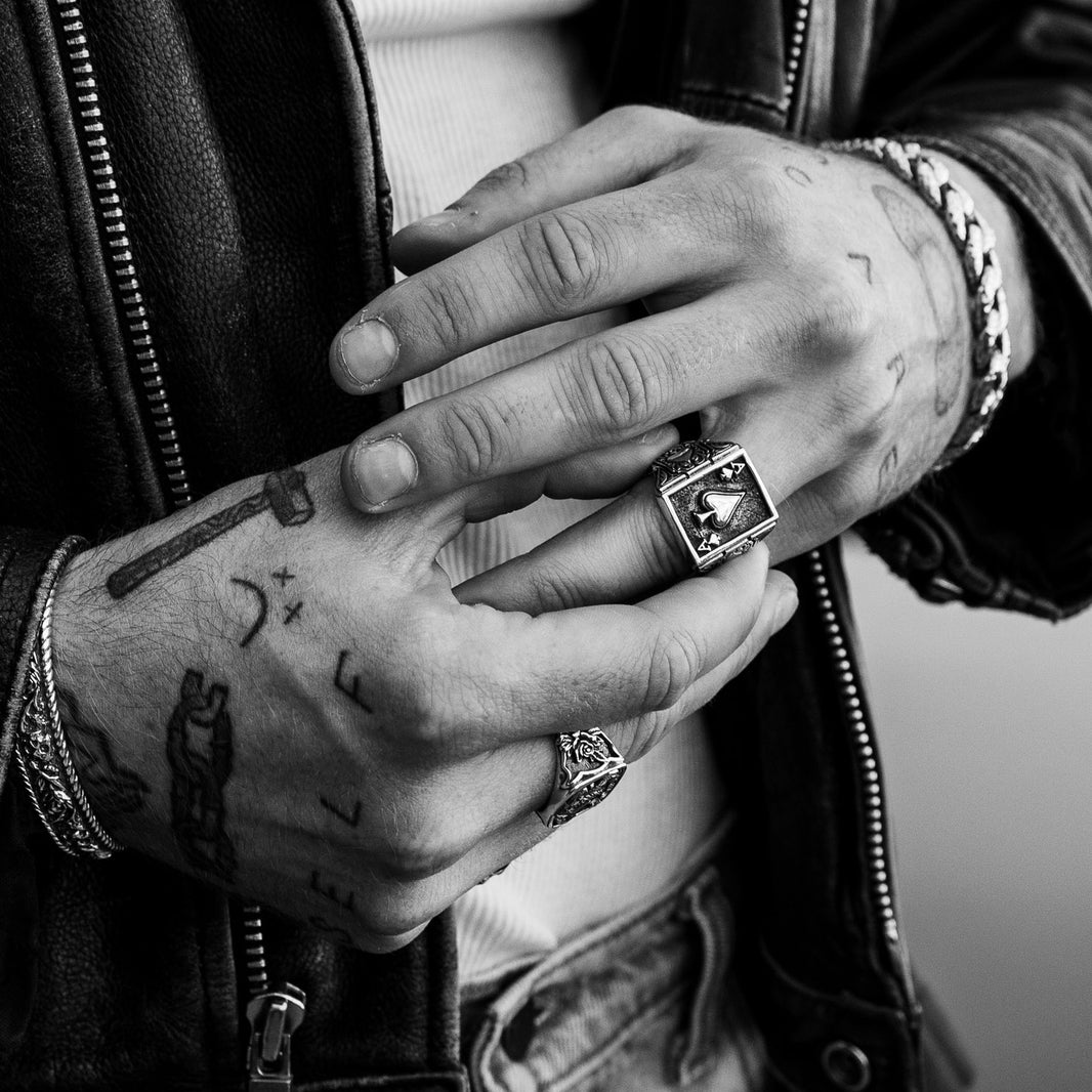 Men's Sterling Silver Rings – Clocks and Colours