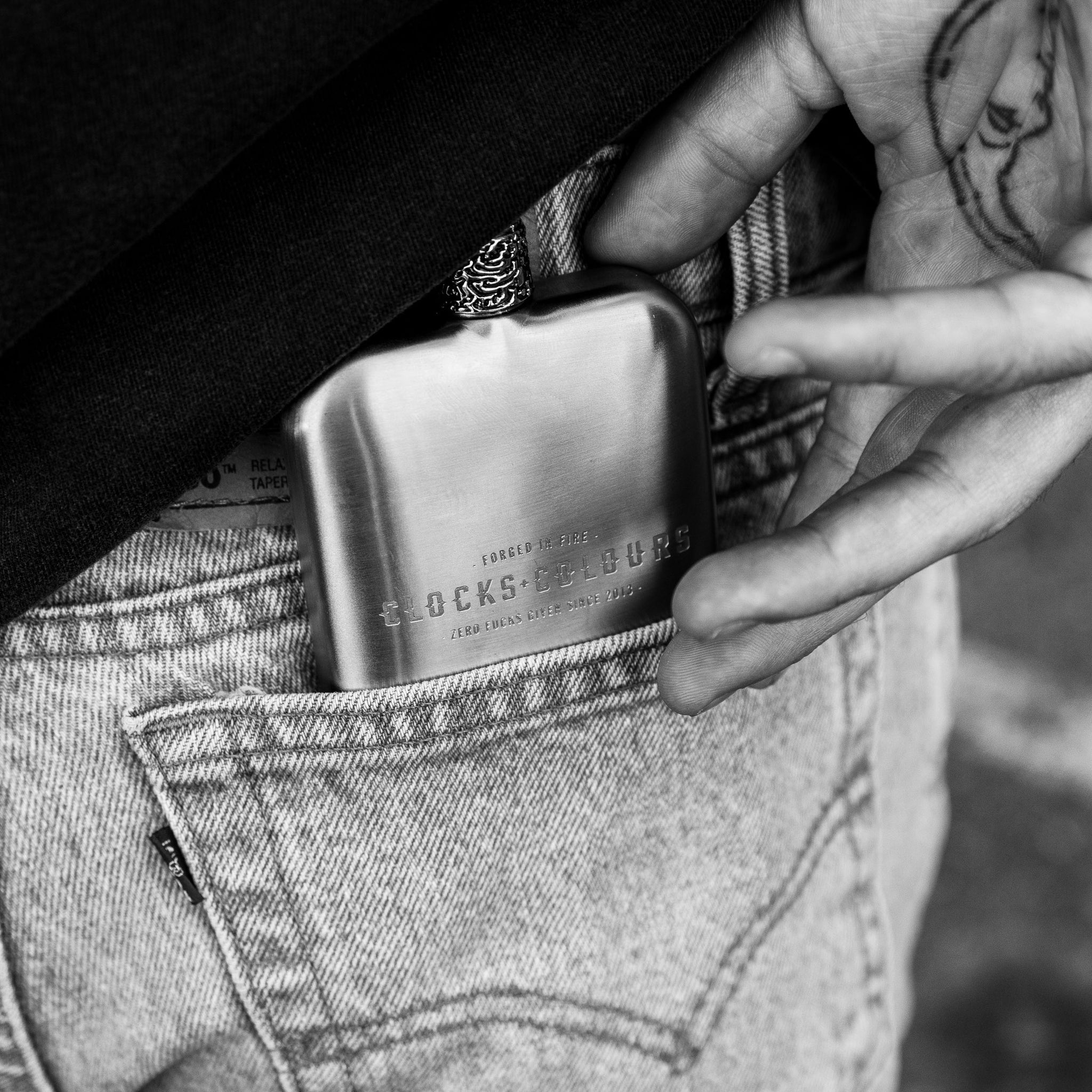 Long Day Hip Flask Clocks and Colours